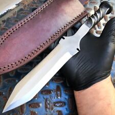 Custom Hand Forged Railroad Spike Carbon Steel Hunting Knife Fixed Blade Dagger picture
