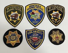 Patch Lot of 6 State Police Vintage Retired Shoulder Montana Wyoming Colorado picture