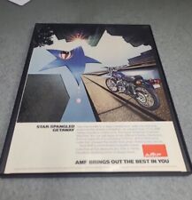 AMF Harly Davidson Print Ad 1974 Star Spangled Getaway Framed 8.5x11  picture