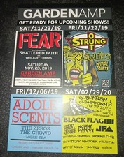 BLACK FLAG FEAR ADOLESCENTS SAVE FERRIS Bombpops punk music postcard flyer picture