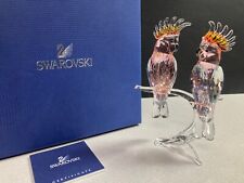 Swarovski Crystal Pink Cockatoos On Branch Pair COA No Outer Sleeve 5244651 picture