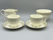 Vintage Paragon By Appointment Mint Green Teacup Sugar Bowl Creamer & Plates  picture