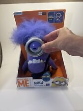 DESPICABLE ME 2 Talking Purple Minion PLUSH with Glowing Eye Thinkway Toys READ picture