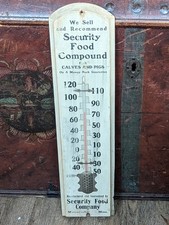 Security Calfs Pigs Food Company Minneapolis Minnesota Advertising Thermometer picture