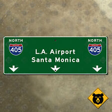 California Interstate 405 LA Airport LAX Santa Monica highway road sign 27x10 picture