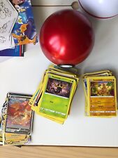 Pokemon Poke Ball Tin Starter Bundle - 101 Assorted Cards Including Rares Ex V picture