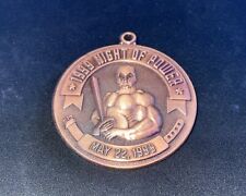 Vintage Copper Blank Budweiser Beer Night Of Power 1999 Pendant Medal Medallion picture