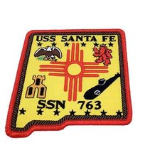 USS Santa Fe (SSN-763) Patch – Plastic Backing, 4 in picture