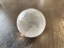 Tiffany & Co. Paperweight ~ Etched Crystal Earth Globe ~ Made in Austria picture