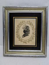 Very Vintage B & S CREATIONS FRAMED Silhouette Lady In A Beautiful Hat picture