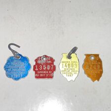 Vintage Sangamon County Illinois Rabies Vaccination Dog Tags 1983 1985 1987 1990 picture