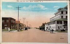 Stone Harbor NJ   96th And 3rd Ave  Antique Postcard 1922 picture