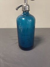 Vintage Raritan Bev. Seltzer Bottle Blue picture