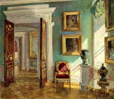 Art Oil Interior-of-the-Picture-Gallery-Pavlovsk-Stanislav-Zhukovsky-Oil picture