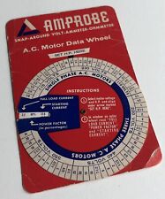Vintage AMPROBE Instrument Corp A. C. Motor Data Wheel Ohmmeter 1957 NY USA picture