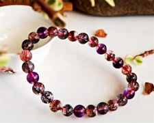 7.2mm Natural Brazil Super Seven 7 Melody Amethyst Crystal Round Beads Bracelet picture