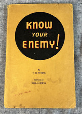 KNOW YOUR ENEMY by T.H. Tetens 1944 Society for the Prevention of World War III picture