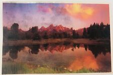 Vintage Grand Teton National Park Wyoming WY Sunrise on the Teton Range Postcard picture