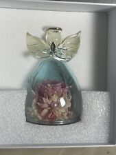 Forever Rose Preserved Rose Glass Angel Figure Forever Flowers 4.5