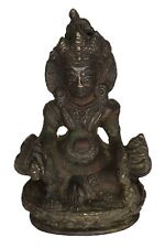 Lord Kuber Statue Old Victorian Handmade Brass God of Money Sculpture Figurine picture