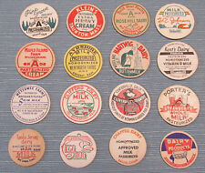 Lot of 16 Vintage Milk Dairy Bottle Caps all Different Lot H picture