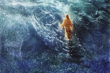 JESUS CHRIST WALKING ON WATER 8X10 PHOTO PICTURE CHRISTIAN ART Premium Print picture