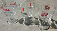 Lot of 3 Vintage Michelob Hamms Schlitz Beer Thumprint Mugs Glasses Barware picture