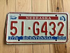 1976 Nebraska Bicentennial License Plate picture