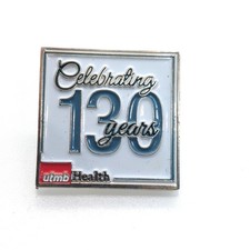 UTMB Health Celebrating 130 Years Pin Anniversary Enamel Silver Tone Medical picture