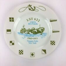 Vtg LST 1943-1977 WWII Crew Reunion Plate New York Naval Navy Tank Landing Ship picture