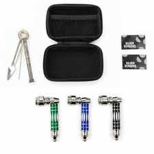 ( Pack of 3 ) 3.2" Metal Detachment Tobacco Smoking Pipe with Cap Lid Screens ⚡. picture
