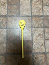 Vintage Kool-Aid Smiling Happy Face Splenda Mixing Spoon Yellow Plastic 11-3/4