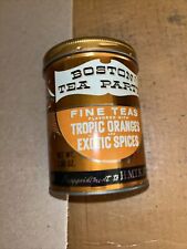 VINTAGE BOSTON TEA PARTY TIN CAN EXOTIC SPICE RARE 5IN TEA CANISTER  picture