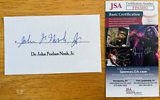 John Forbes Nash Jr Signed Autographed 3x5 Card JSA Certified A Beautiful Mind picture