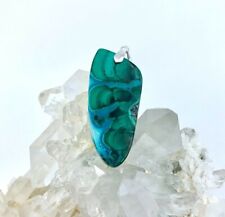 Natural 61 Cts Beliere Malachite Chrysocolle Pendant in 925 Minerals Silver picture