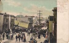 San Francisco CA 1906 Earthquake Disaster, Valencia Hotel Sunken, 1918 Postcard picture