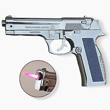 Pistol 🔥 LIGHTER Beretta Life-Size (1:1) Gun Heavy-weight Metal Jet Torch Flame picture
