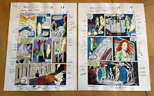 MCP #15 ART original COLOR GUIDES 2 PAGES JEAN GREY MARVEL GIRL X-MEN PROF X picture