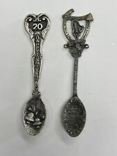 2 Gish Collectible Vintage Pewter Spoons. State Maine and 20 Happy Anniversary picture