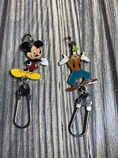 Mickey Mouse & Goofy Charm Zipper Pulls & Keychain Add On Clips 2.5” picture