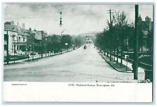 Birmingham Alabama AL Postcard Highland Avenue Trolley Scene c1905 Antique picture