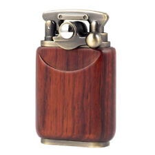 Rosewood Wooden Case Antique Type Soft Flame Rocker Arm Kerosene Lighter picture