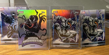 4 CARD VENOM MARVEL NEON LOT WITH MANGA MADNESS REFRACTOR & ANTI-VENOM REFRACTOR picture
