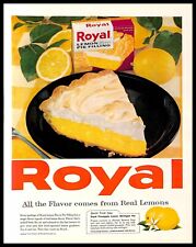 1961 Royal Lemon Flavor Pie Filling Vintage PRINT AD Dessert Meringue Pie Recipe picture