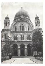 CONTINENTAL SIZE POSTCARD ENTRANCE TO THE SYNAGOGUE BUILDING IN FLORENCE ITALY picture