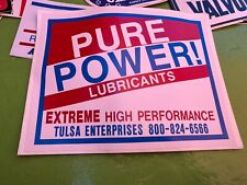 Vintage Original RARE Tulsa Pure Power Lubricants high performance STICKER Decal picture