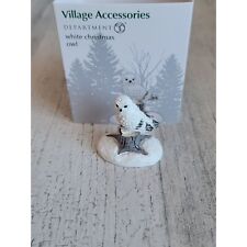 Dept 56 6007676 White Christmas owl Village accessories Xmas picture