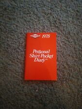 Vintage 1978 Amchem Personal Shirt Pocket Diary Unused Perfect Condition Rare picture