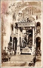 Interior of Mexican Church WH Horne El Paso TX 1918 to Honesdale PA Postcard Z23 picture