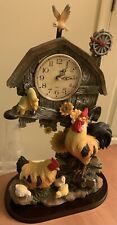 Shelf Clock Rooster /Chicken & Sunflowers Vintage picture